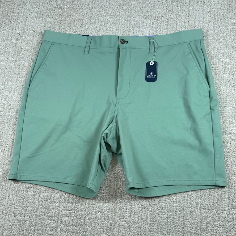 NEW Johnnie-O Mens 38 Green Jupiters 8" Performance Stretch Golf Shorts - Picture 2 of 10
